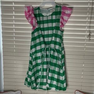 Apex Green and Pink Plaid Dress